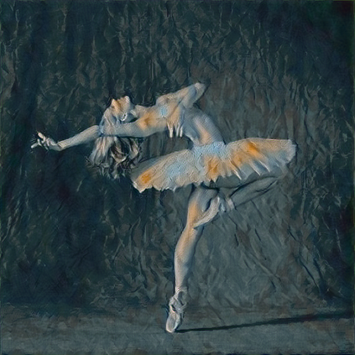 VGG-19-BN style-transfer output optimized with Adam.